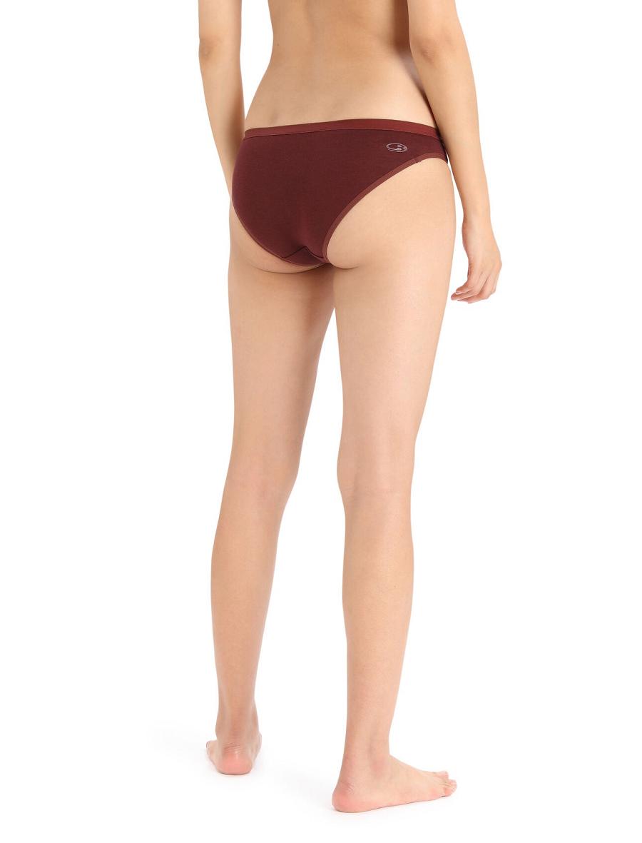 Espresso Women's Icebreaker Merino Siren Bikini Briefs One Piece & Sets | USA 1735VRWD